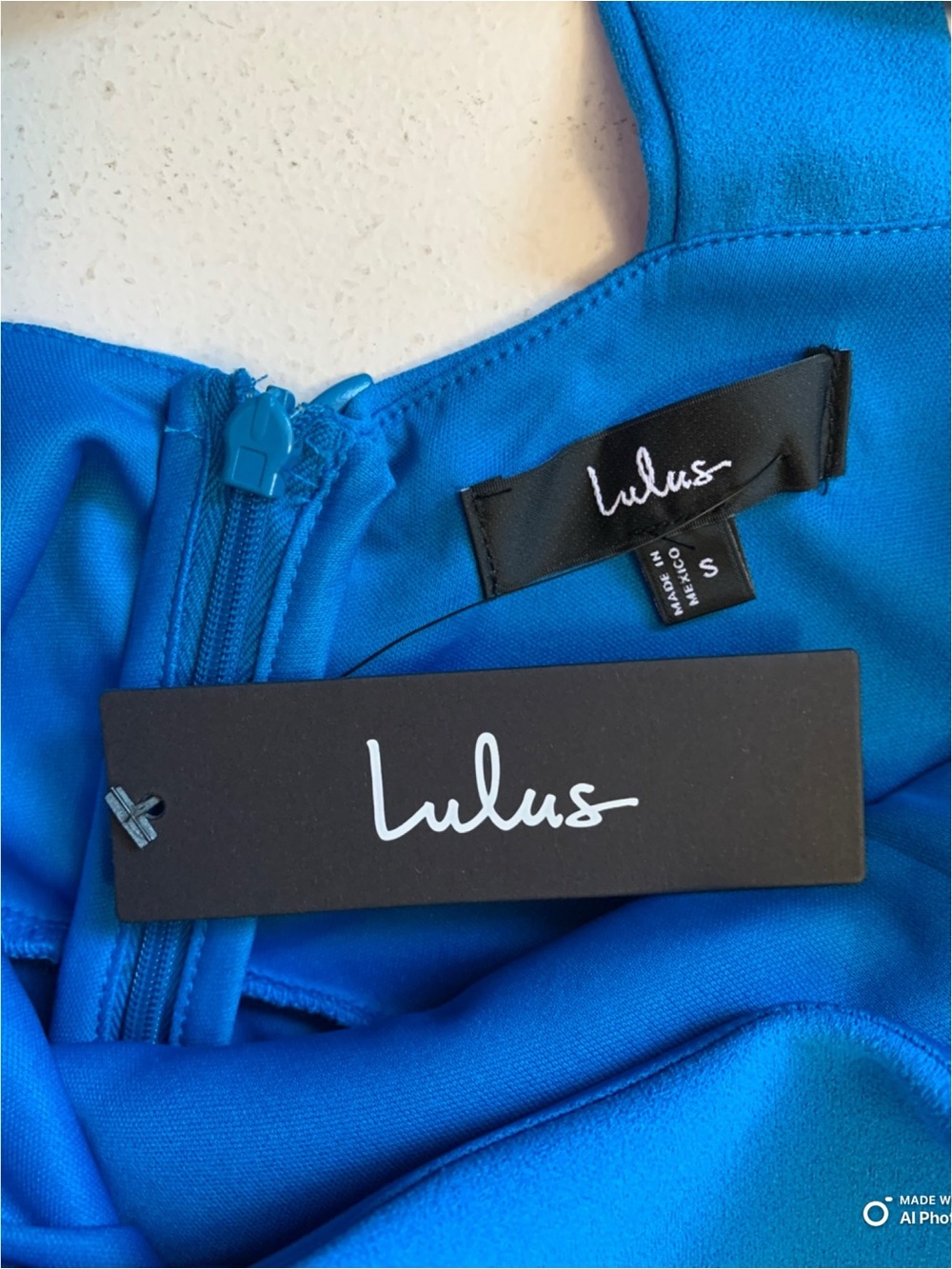 Lulus Small Glamorous Dedication Blue Sleeveless Column Maxi Dress NWT - Picture 11 of 14